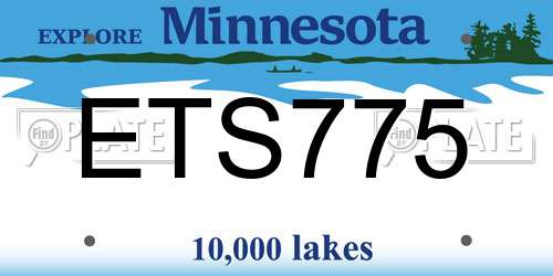 ETS775 Minnesota License Plate