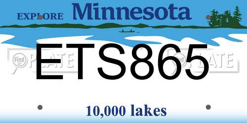 ETS865 Minnesota License Plate