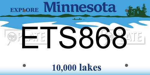 ETS868 Minnesota License Plate