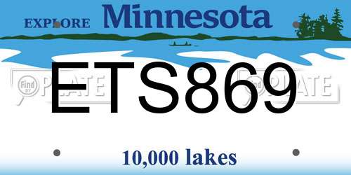 ETS869 Minnesota License Plate