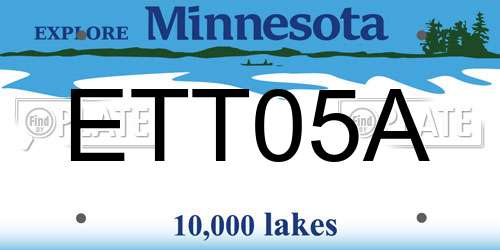 ETT05A Minnesota License Plate