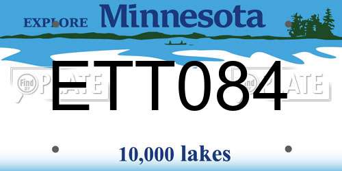 ETT084 Minnesota License Plate