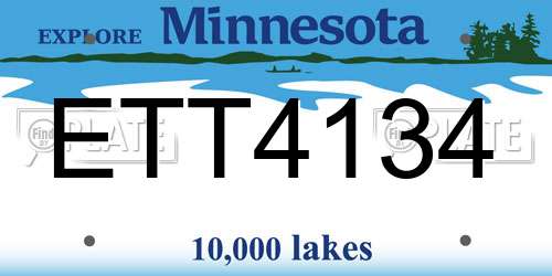 ETT4134 Minnesota License Plate