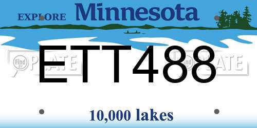 ETT488 Minnesota License Plate