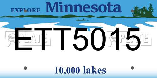 ETT5015 Minnesota License Plate