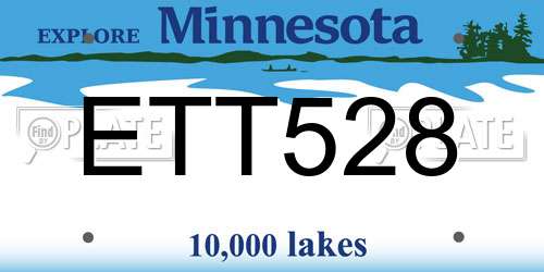 ETT528 Minnesota License Plate
