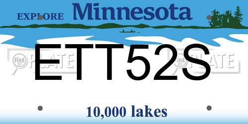 ETT52S Minnesota License Plate