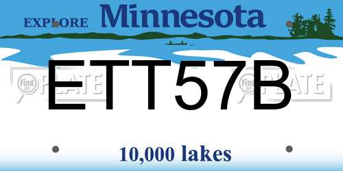 ETT57B Minnesota License Plate