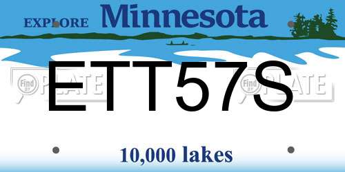 ETT57S Minnesota License Plate
