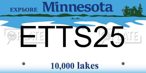 ETTS25 Minnesota License Plate
