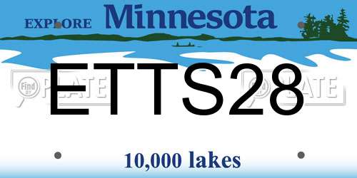 ETTS28 Minnesota License Plate