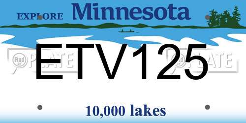 ETV125 Minnesota License Plate