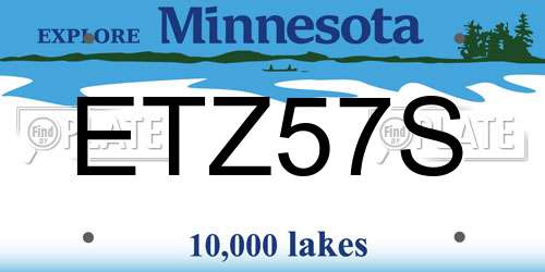 ETZ57S Minnesota License Plate