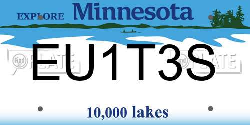 EU1T3S Minnesota License Plate