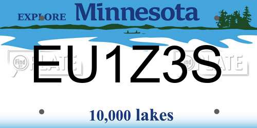 EU1Z3S Minnesota License Plate
