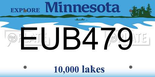 EUB479 Minnesota License Plate