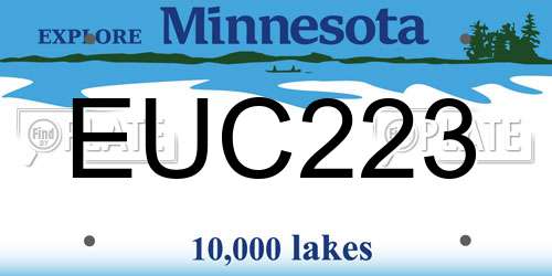 EUC223 Minnesota License Plate