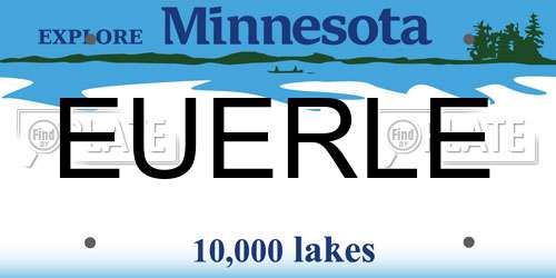 EUERLE Minnesota License Plate