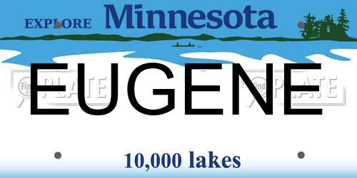 EUGENE Minnesota License Plate