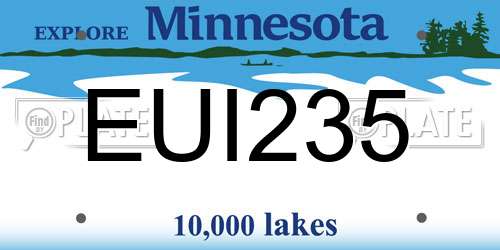 EUI235 Minnesota License Plate