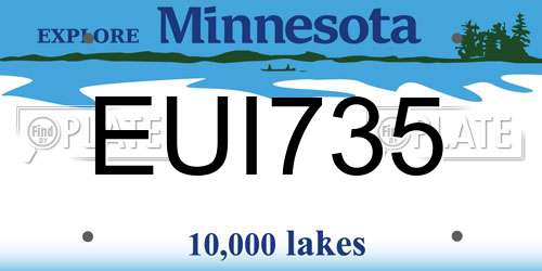 EUI735 Minnesota License Plate