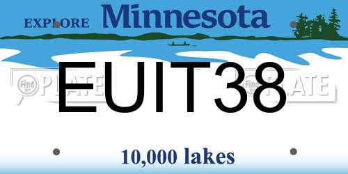 EUIT38 Minnesota License Plate