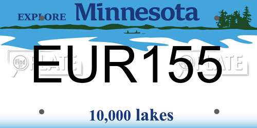 EUR155 Minnesota License Plate