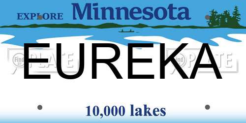 EUREKA Minnesota License Plate