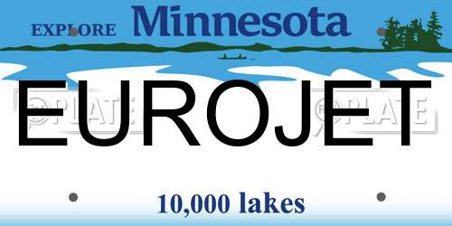 EUROJET Minnesota License Plate