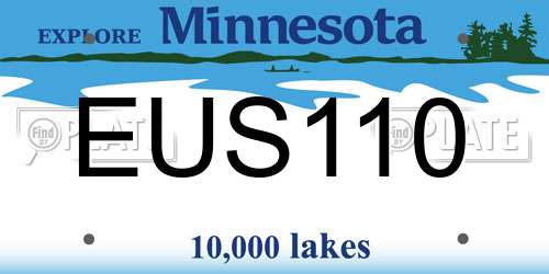 EUS110 Minnesota License Plate