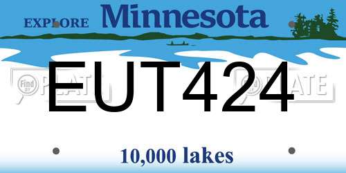 EUT424 Minnesota License Plate
