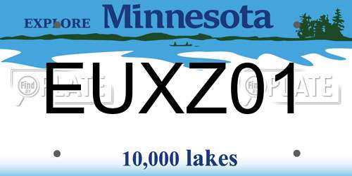 EUXZ01 Minnesota License Plate