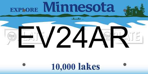 EV24AR Minnesota License Plate