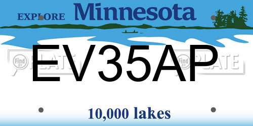 EV35AP Minnesota License Plate