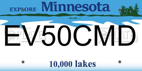 EV50CMD Minnesota License Plate