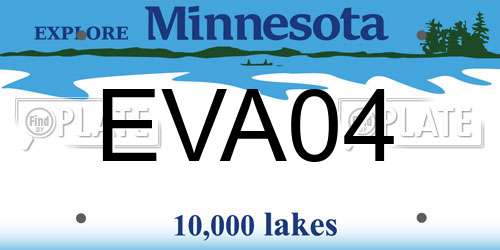 EVA04 Minnesota License Plate