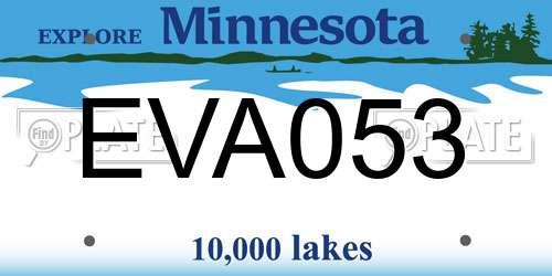 EVA053 Minnesota License Plate
