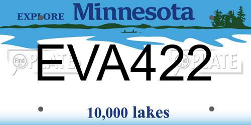 EVA422 Minnesota License Plate