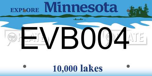 EVB004 Minnesota License Plate