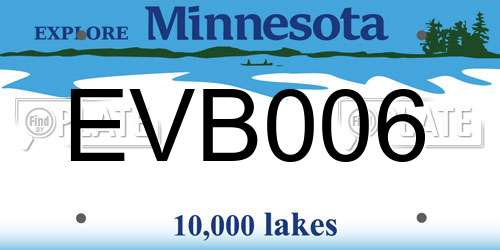 EVB006 Minnesota License Plate