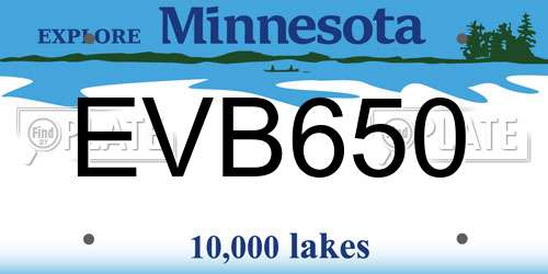 EVB650 Minnesota License Plate