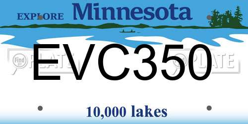 EVC350 Minnesota License Plate