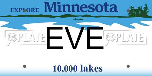 EVE Minnesota License Plate