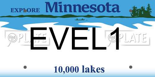 EVEL1 Minnesota License Plate
