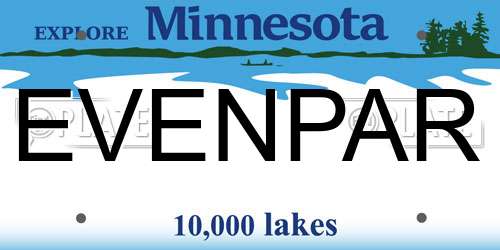 EVENPAR Minnesota License Plate
