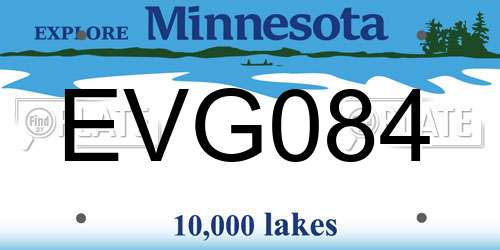 EVG084 Minnesota License Plate