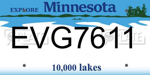 EVG7611 Minnesota License Plate