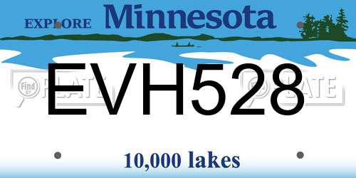 EVH528 Minnesota License Plate