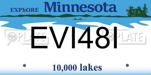 EVI48I Minnesota License Plate