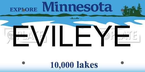 EVILEYE Minnesota License Plate